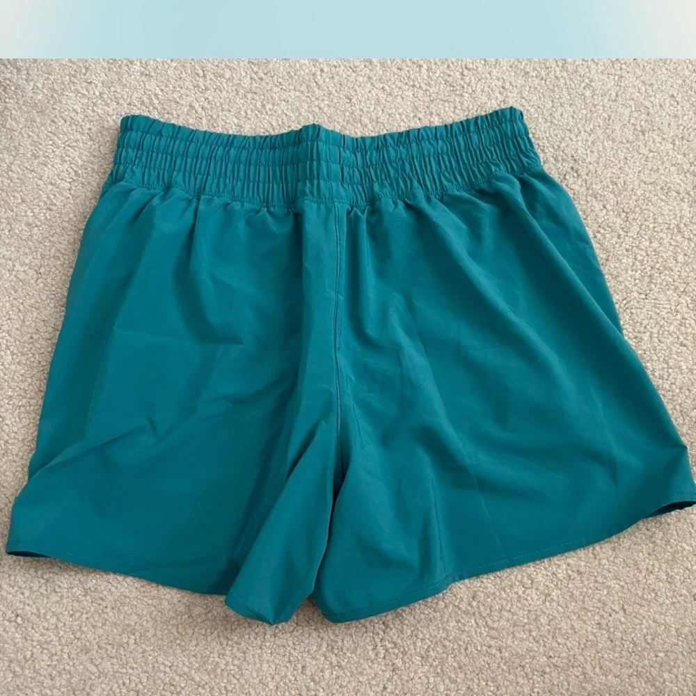 Teal Women's Elastic-Waist Shorts - Picture 2 of 3